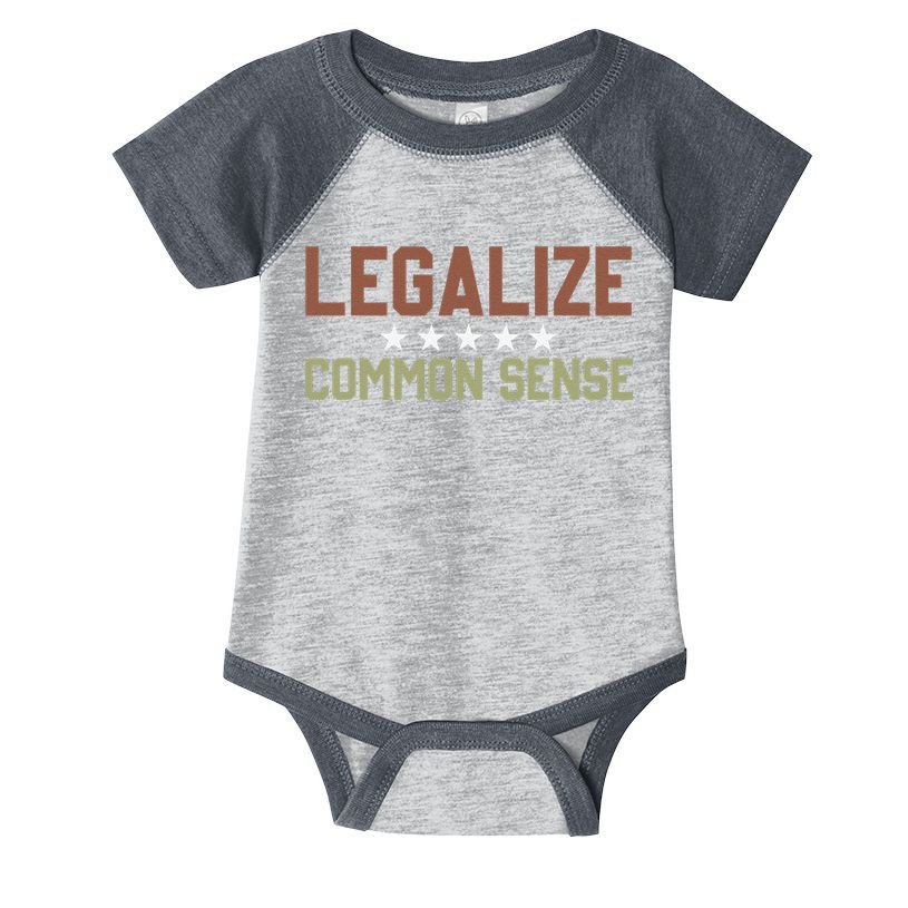 Legalize Common Sense Retro Infant Baby Jersey Bodysuit