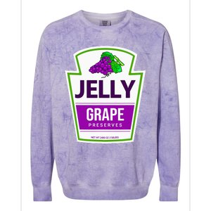 Lazy Costume S Grape Jelly Jar For Halloween Colorblast Crewneck Sweatshirt