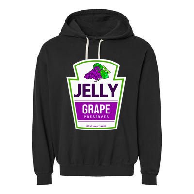 Lazy Costume S Grape Jelly Jar For Halloween Garment-Dyed Fleece Hoodie