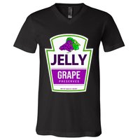 Lazy Costume S Grape Jelly Jar For Halloween V-Neck T-Shirt