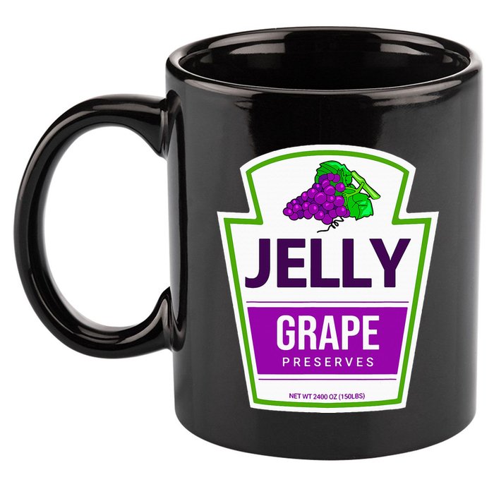Lazy Costume S Grape Jelly Jar For Halloween 11oz C Handle Ceramic Mug