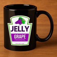 Lazy Costume S Grape Jelly Jar For Halloween 11oz C Handle Ceramic Mug