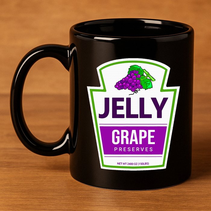 Lazy Costume S Grape Jelly Jar For Halloween 11oz C Handle Ceramic Mug