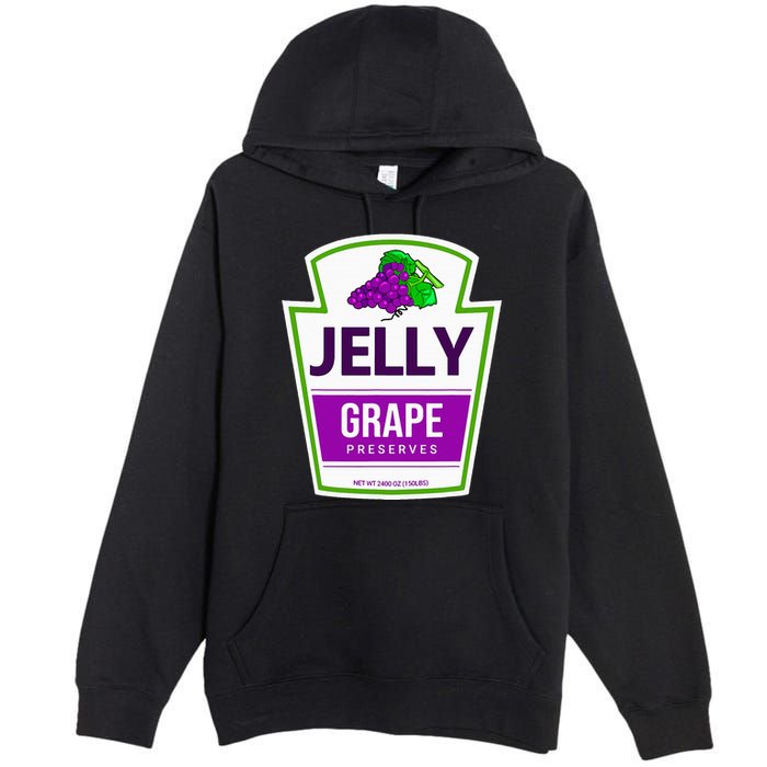 Lazy Costume S Grape Jelly Jar For Halloween Premium Pullover Hoodie