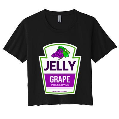 Lazy Costume S Grape Jelly Jar For Halloween Crop Top