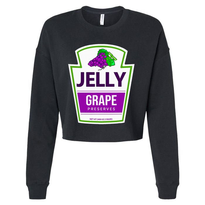 Lazy Costume S Grape Jelly Jar For Halloween Cropped Pullover Crew