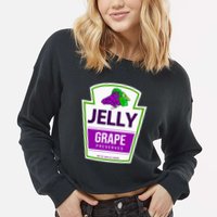 Lazy Costume S Grape Jelly Jar For Halloween Cropped Pullover Crew