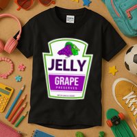 Lazy Costume S Grape Jelly Jar For Halloween Kids T-Shirt