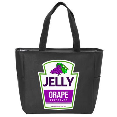 Lazy Costume S Grape Jelly Jar For Halloween Zip Tote Bag