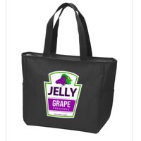 Lazy Costume S Grape Jelly Jar For Halloween Zip Tote Bag