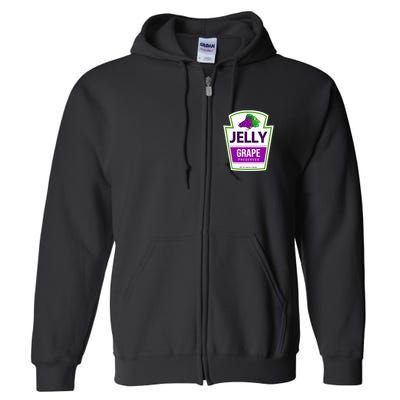 Lazy Costume S Grape Jelly Jar For Halloween Full Zip Hoodie