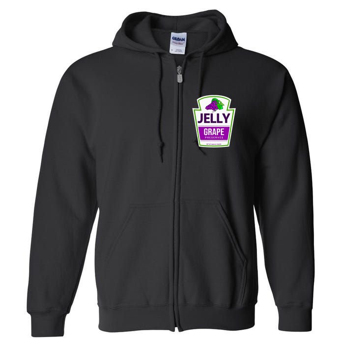 Lazy Costume S Grape Jelly Jar For Halloween Full Zip Hoodie