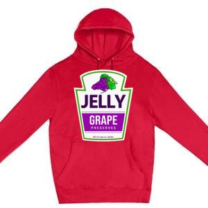 Lazy Costume S Grape Jelly Jar For Halloween Premium Pullover Hoodie