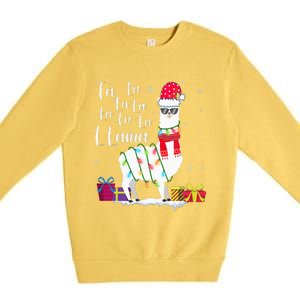 Llama Christmas Sweater FaLaLa Lama Funny Xmas Premium Crewneck Sweatshirt