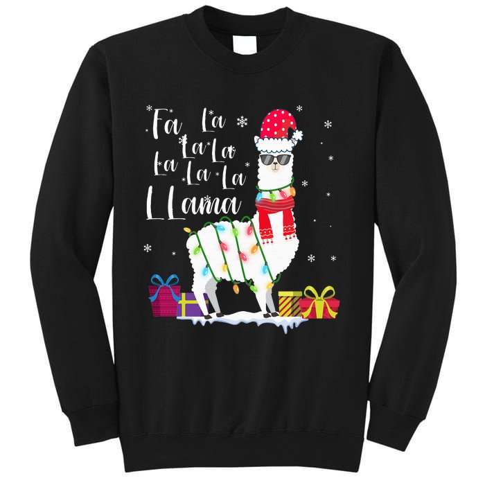 Llama Christmas Sweater FaLaLa Lama Funny Xmas Sweatshirt