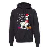 Llama Christmas Sweater FaLaLa Lama Funny Xmas Premium Hoodie