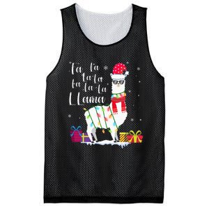 Llama Christmas Sweater FaLaLa Lama Funny Xmas Mesh Reversible Basketball Jersey Tank