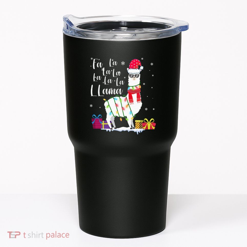 Llama Christmas Sweater FaLaLa Lama Funny Xmas Tumbler