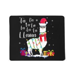 Llama Christmas Sweater FaLaLa Lama Funny Xmas Mousepad