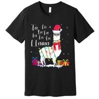 Llama Christmas Sweater FaLaLa Lama Funny Xmas Premium T-Shirt