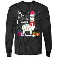 Llama Christmas Sweater FaLaLa Lama Funny Xmas Tie-Dye Long Sleeve Shirt