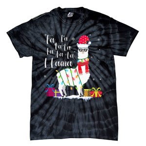 Llama Christmas Sweater FaLaLa Lama Funny Xmas Tie-Dye T-Shirt