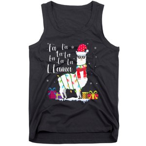 Llama Christmas Sweater FaLaLa Lama Funny Xmas Tank Top