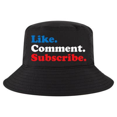 Like Comment Subscribe Vlogger Social Media Blogger Cool Comfort Performance Bucket Hat