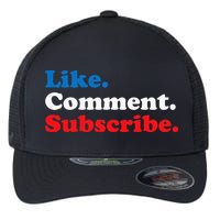 Like Comment Subscribe Vlogger Social Media Blogger Flexfit Unipanel Trucker Cap