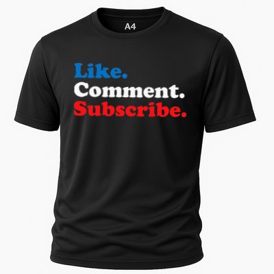 Like Comment Subscribe Vlogger Social Media Blogger Performance Shirt