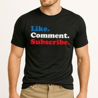Like Comment Subscribe Vlogger Social Media Blogger Performance Shirt