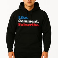 Like Comment Subscribe Vlogger Social Media Blogger Hoodie