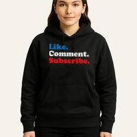 Like Comment Subscribe Vlogger Social Media Blogger Hoodie