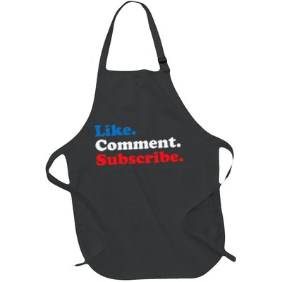Like Comment Subscribe Vlogger Social Media Blogger Apron
