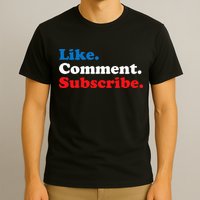 Like Comment Subscribe Vlogger Social Media Blogger T-Shirt