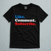 Like Comment Subscribe Vlogger Social Media Blogger T-Shirt