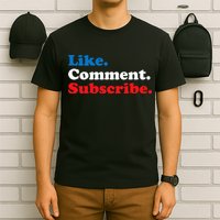 Like Comment Subscribe Vlogger Social Media Blogger T-Shirt
