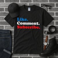 Like Comment Subscribe Vlogger Social Media Blogger Tall T-Shirt
