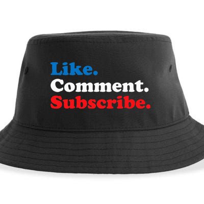 Like Comment Subscribe Vlogger Social Media Blogger Sustainable Bucket Hat