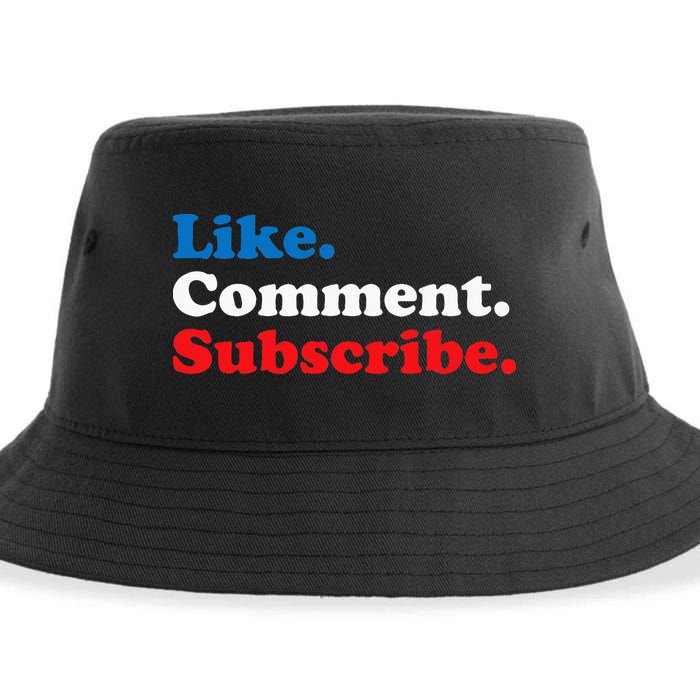 Like Comment Subscribe Vlogger Social Media Blogger Sustainable Bucket Hat