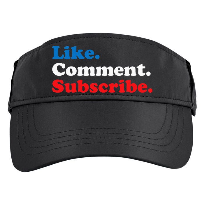 Like Comment Subscribe Vlogger Social Media Blogger Adult Drive Performance Visor