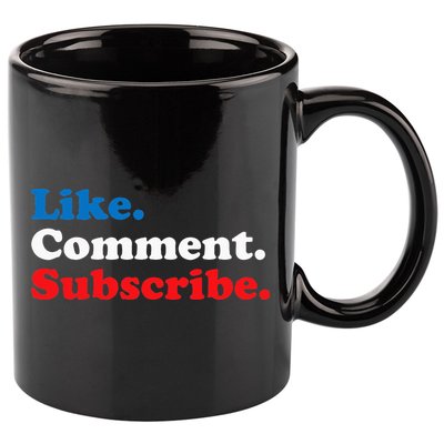 Like Comment Subscribe Vlogger Social Media Blogger 11oz C Handle Ceramic Mug