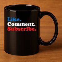 Like Comment Subscribe Vlogger Social Media Blogger 11oz C Handle Ceramic Mug