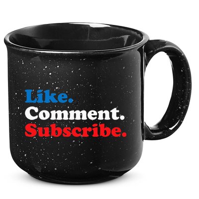 Like Comment Subscribe Vlogger Social Media Blogger 15oz Campfire Ceramic Mug