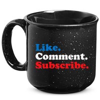 Like Comment Subscribe Vlogger Social Media Blogger 15oz Campfire Ceramic Mug