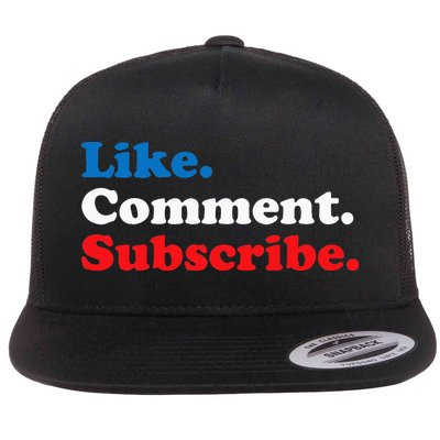 Like Comment Subscribe Vlogger Social Media Blogger Flatbill Hat