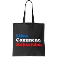Like Comment Subscribe Vlogger Social Media Blogger Bag