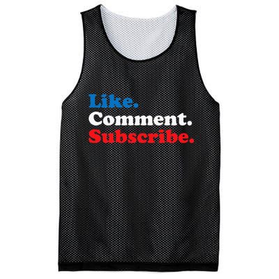 Like Comment Subscribe Vlogger Social Media Blogger Mesh Reversible Basketball Jersey Tank