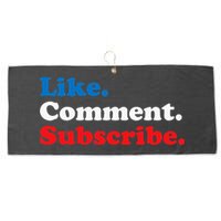 Like Comment Subscribe Vlogger Social Media Blogger Large Microfiber Waffle Golf Towel