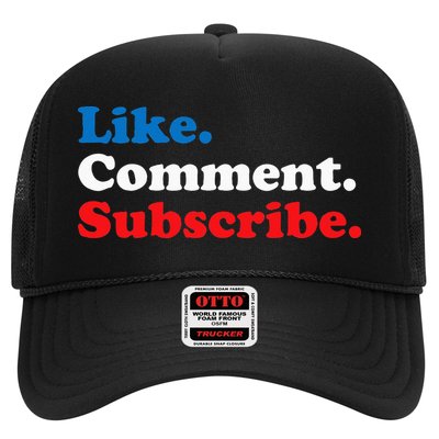 Like Comment Subscribe Vlogger Social Media Blogger Trucker Hat